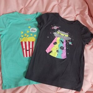 2pack girl's Cat&Jack short sleeve graphic tees